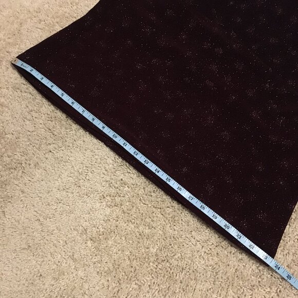 Long Dark Burgundy Fireworks Evening Maxi Dress - Picture 14 of 16